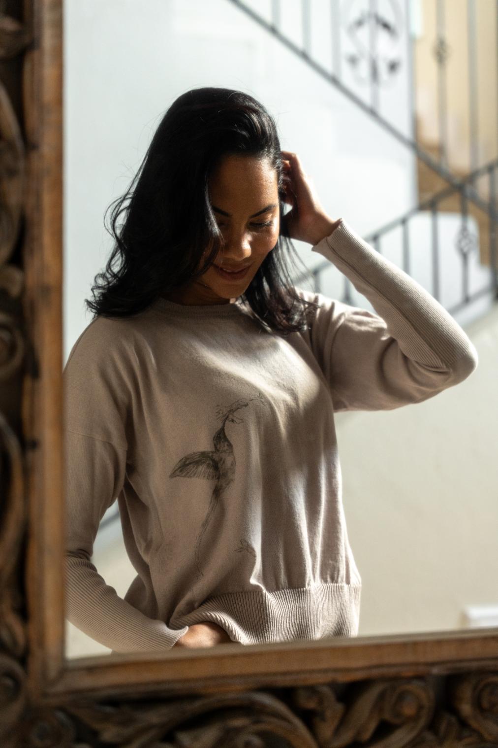 Lia Sweater - Stone Hummingbird