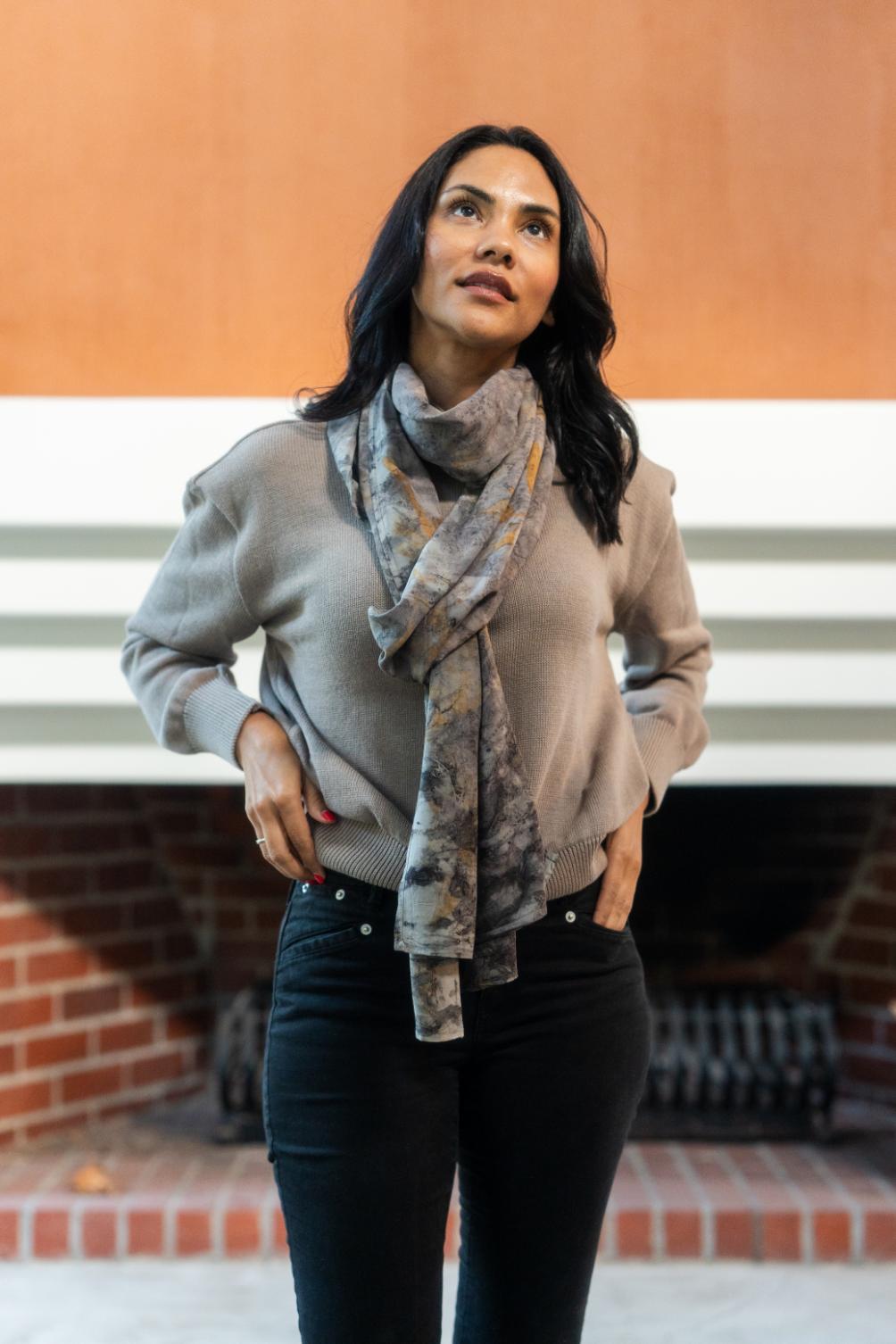 Eco Printed scarf - Long