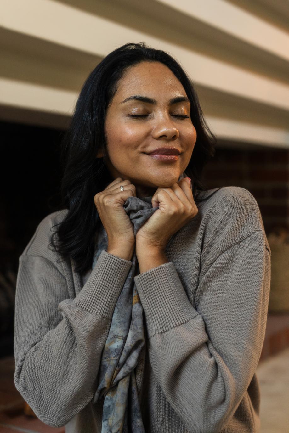 Eco Printed scarf - Long